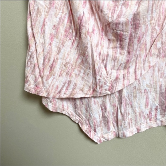 H by Halston watercolor print pink flowy top - Picture 4 of 8